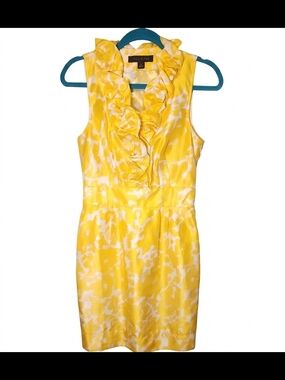 The Limited Yellow Ruffle Sheath Dress